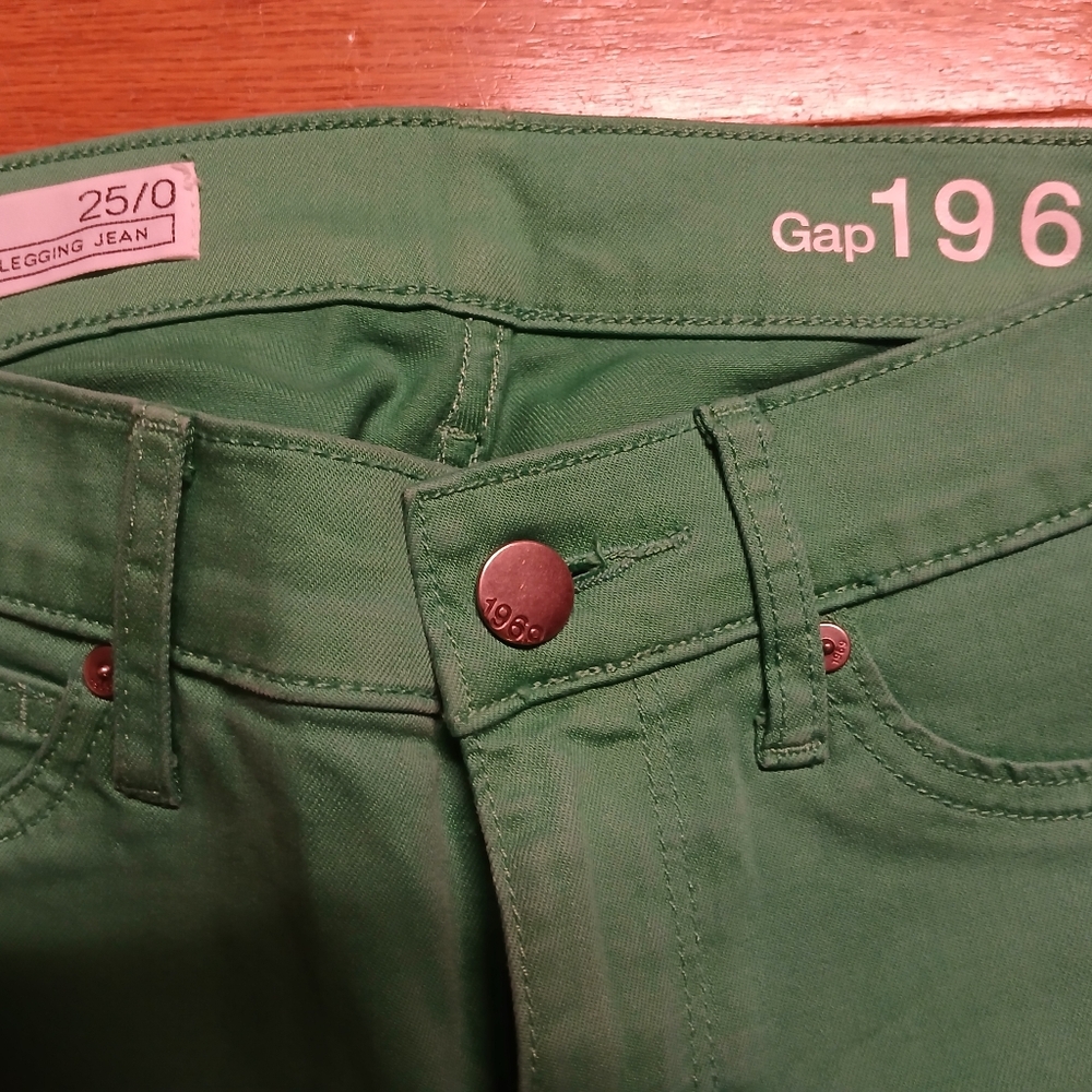 GAP 1969 Green Legging Jeans W14  R 8    L 28